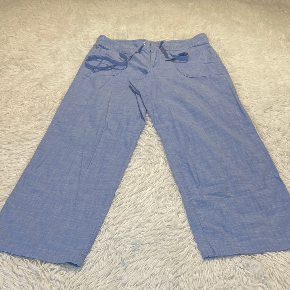 AB Studio Sky Blue Cotton Pants WOMENS SIZE 8